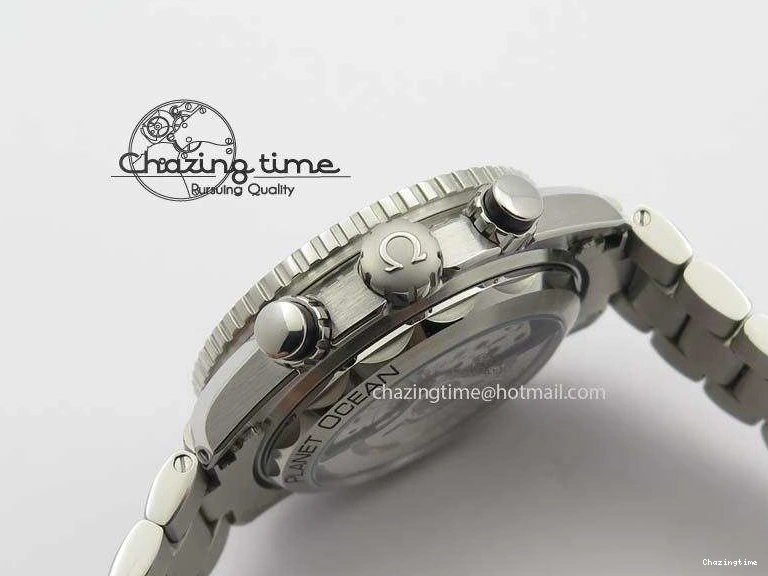 1223 Planet Ocean Master Chronometer Chrono SS OM 1:1 Best Edition Gray Dial On SS Bracelet A Reliable 8180